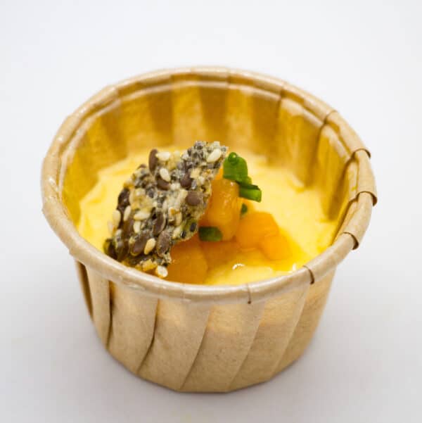 Verrine de courge et crackers